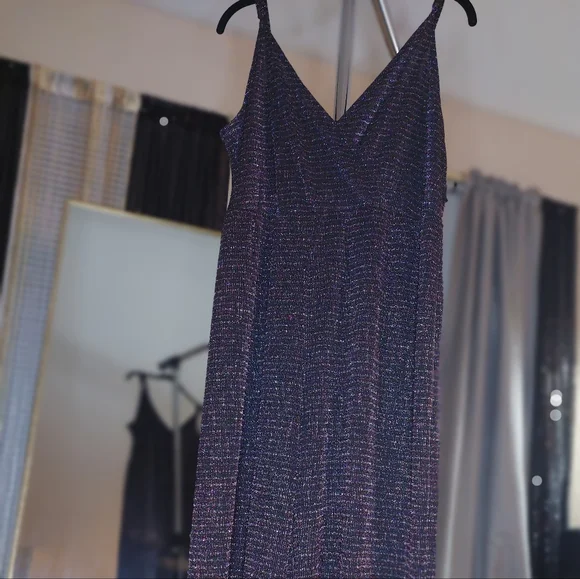 *Worn Once* Wild Fable V-Neck Sparkle Wrap Jumpsuit SZ. L - Picture 3 of 4